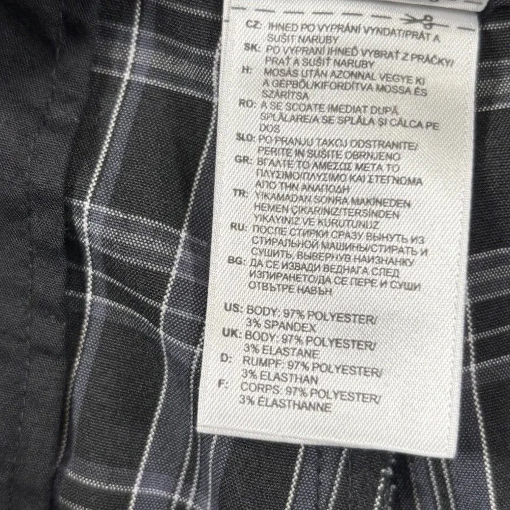 Adidas Shorts Mens Size 30 Black Plaid Performance Golf‎ Chino Embroidered Logo
